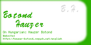 botond hauzer business card